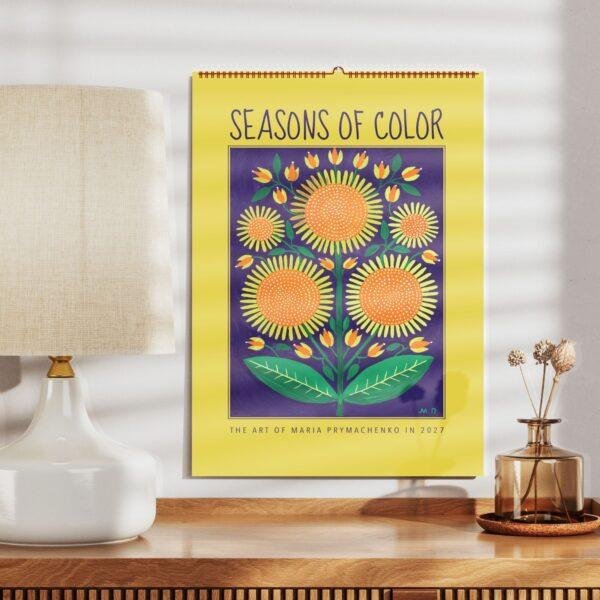Maria Prymachenko Wall Calendar – Ukraine Artist, Primitive Painting, Semi-Glossy Paper