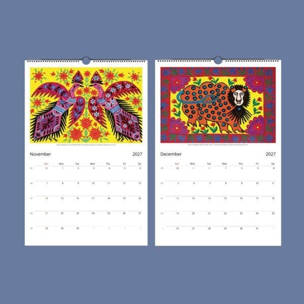 Maria Prymachenko Wall Calendar – Ukraine Artist, Primitive Painting, Semi-Glossy Paper