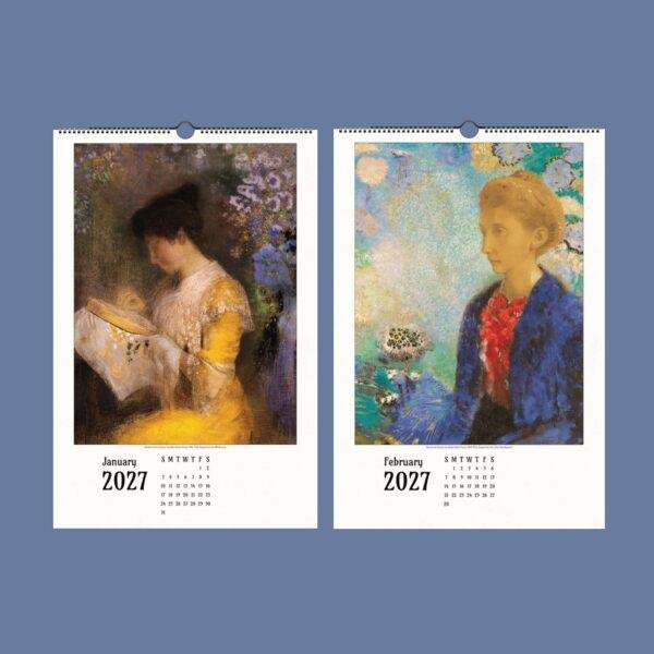 Odilon Redon Wall Calendar – French Artist, Surrealist Art, Gift For Creatives, Semi-Glossy Paper