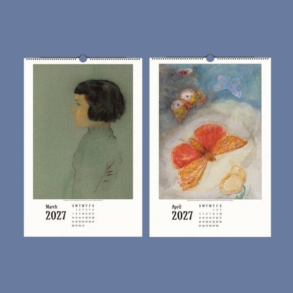 Odilon Redon Wall Calendar – French Artist, Surrealist Art, Gift For Creatives, Semi-Glossy Paper