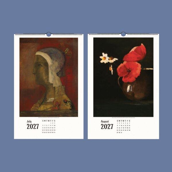 Odilon Redon Wall Calendar – French Artist, Surrealist Art, Gift For Creatives, Semi-Glossy Paper