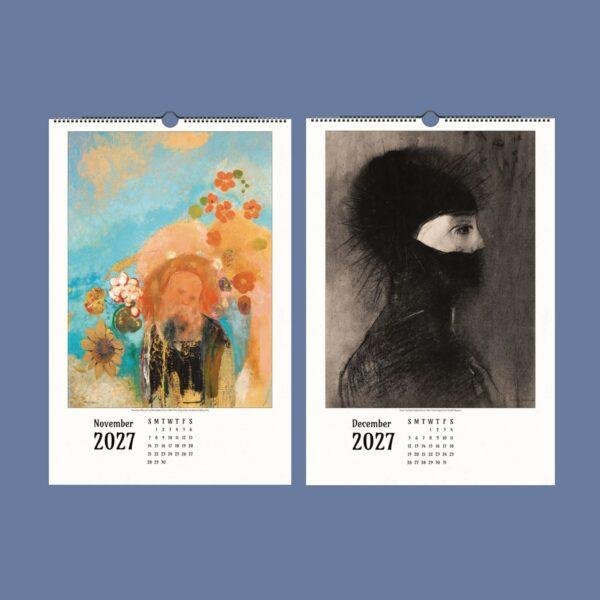 Odilon Redon Wall Calendar – French Artist, Surrealist Art, Gift For Creatives, Semi-Glossy Paper