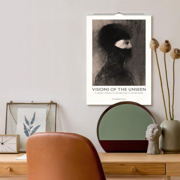 Odilon Redon Wall Calendar – French Artist, Surrealist Art, Gift For Creatives, Semi-Glossy Paper