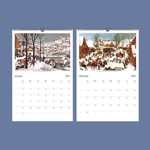 Pieter Bruegel's World Wall Calendar - 16th Century, Renaissance Art, Semi-Glossy Paper