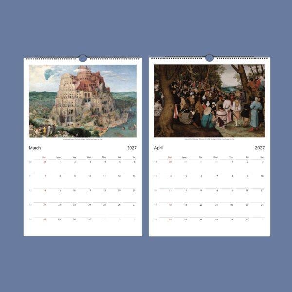 Pieter Bruegel's World Wall Calendar - 16th Century, Renaissance Art, Semi-Glossy Paper