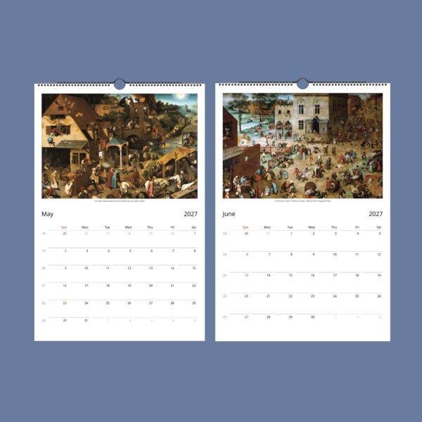 Pieter Bruegel's World Wall Calendar - 16th Century, Renaissance Art, Semi-Glossy Paper