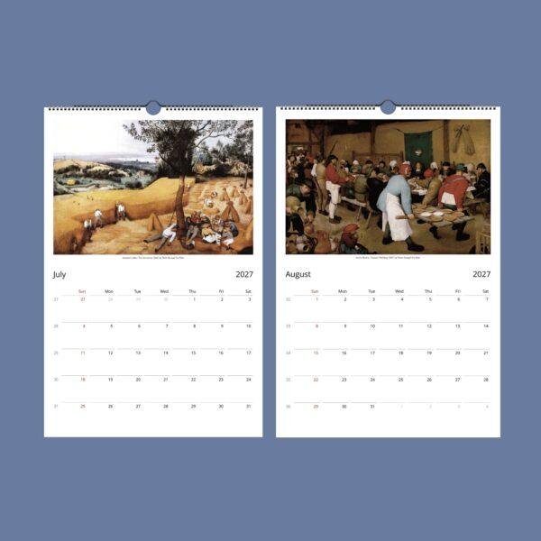 Pieter Bruegel's World Wall Calendar - 16th Century, Renaissance Art, Semi-Glossy Paper
