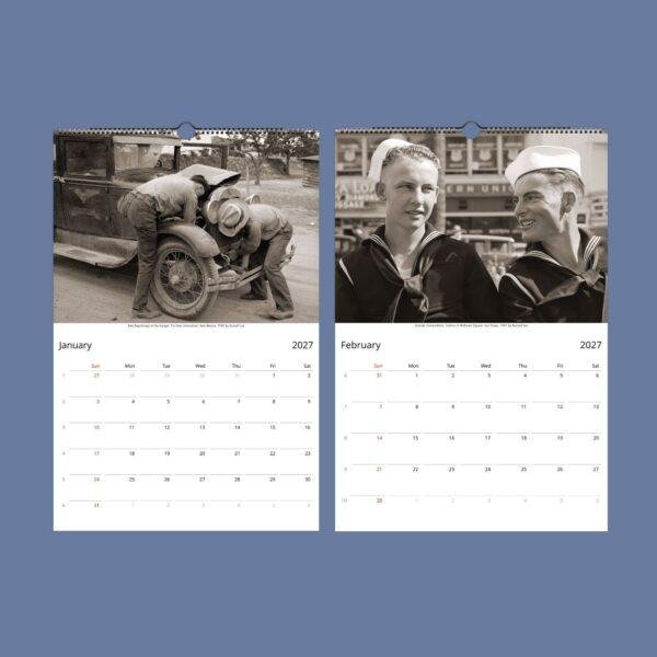 Russell Lee Art Calendar – US Doc Photographer, Street Photography, Semi-Glossy Paper