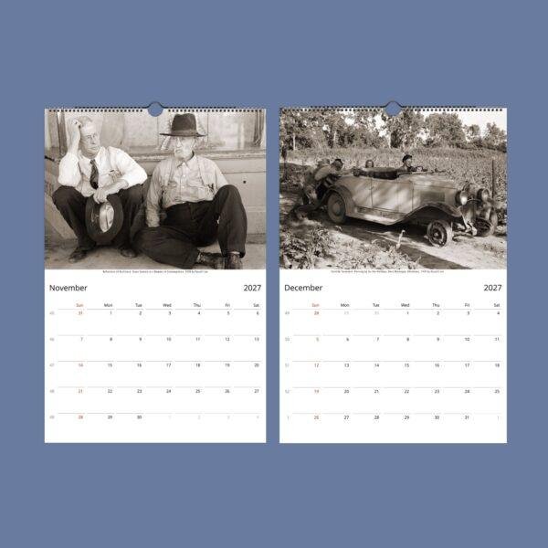 Russell Lee Art Calendar – US Doc Photographer, Street Photography, Semi-Glossy Paper