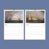 Maritime Calendar – Sailboat Painting, Nautical Decor, Semi-Glossy Paper