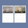 Maritime Calendar – Sailboat Painting, Nautical Decor, Semi-Glossy Paper