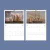 Maritime Calendar – Sailboat Painting, Nautical Decor, Semi-Glossy Paper