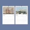 Maritime Calendar – Sailboat Painting, Nautical Decor, Semi-Glossy Paper