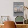 Maritime Calendar – Sailboat Painting, Nautical Decor, Semi-Glossy Paper