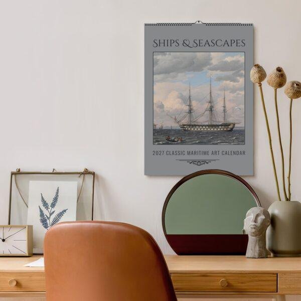 Maritime Calendar – Sailboat Painting, Nautical Decor, Semi-Glossy Paper