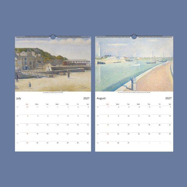 Georges Seurat Wall Calendar – French Painter, Pointillism Art, Semi-Glossy Paper