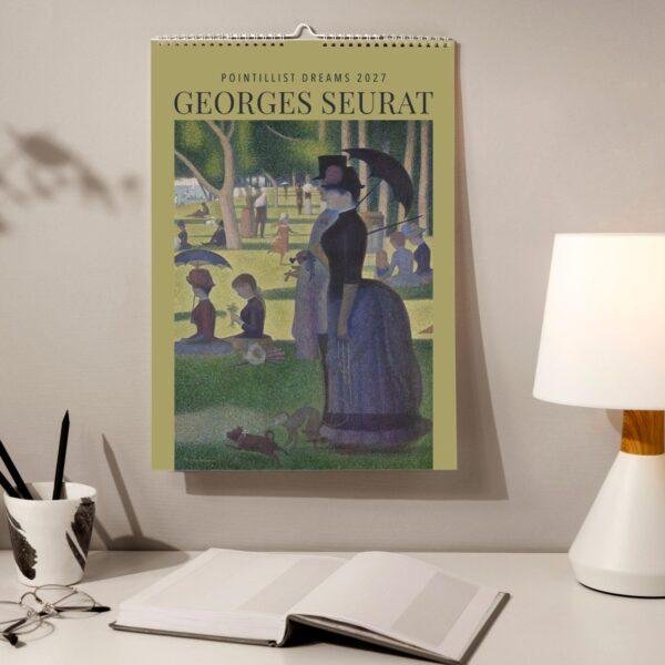 Georges Seurat Wall Calendar – French Painter, Pointillism Art, Semi-Glossy Paper