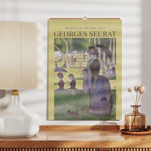 Georges Seurat Wall Calendar – French Painter, Pointillism Art, Semi-Glossy Paper