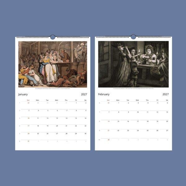 Gin Calendar – British History Wall Art, Drinking Games, Thoughtful Gifts Men, Semi-Glossy Paper