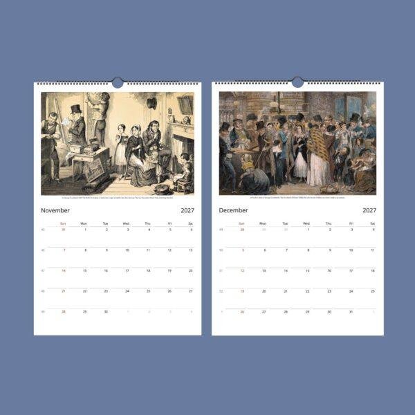 Gin Calendar – British History Wall Art, Drinking Games, Thoughtful Gifts Men, Semi-Glossy Paper