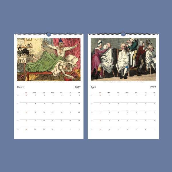 Gin Calendar – British History Wall Art, Drinking Games, Thoughtful Gifts Men, Semi-Glossy Paper