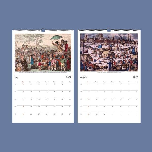 Gin Calendar – British History Wall Art, Drinking Games, Thoughtful Gifts Men, Semi-Glossy Paper