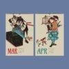 Utagawa Kuniyoshi Calendar - Samurai Wall Art, Japanese Woodblock, Semi-Glossy Paper