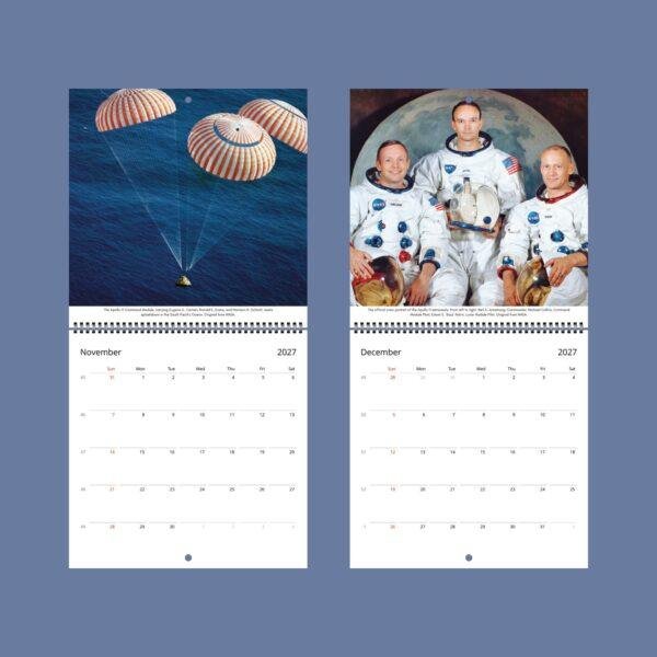 Apollo Astronaut Wall Calendar – NASA Moon Mission, Space Exploration, Semi‑Glossy Paper
