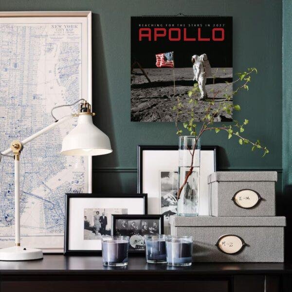 Apollo Astronaut Wall Calendar – NASA Moon Mission, Space Exploration, Semi‑Glossy Paper