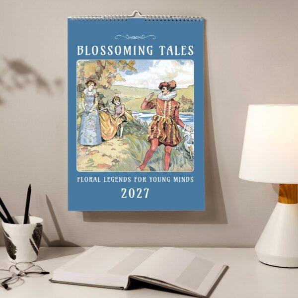 Once Upon a Time Wall Calendar - Floral Legends, Vintage Fairy Tales, Semi-Glossy Paper