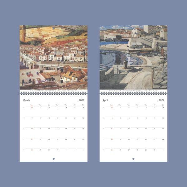 Charles Rennie Mackintosh Wall Calendar - Scottish Artist, Art Nouveau Style, Semi-Gloss Paper