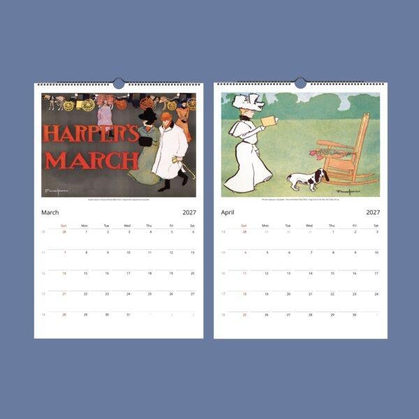 Edward Penfield Wall Calendar – American Artist, Vintage Advertising, Semi-Glossy Paper