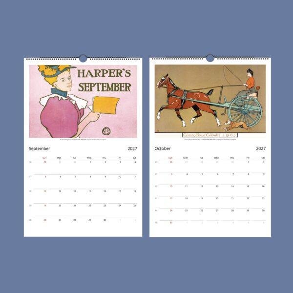 Edward Penfield Wall Calendar – American Artist, Vintage Advertising, Semi-Glossy Paper