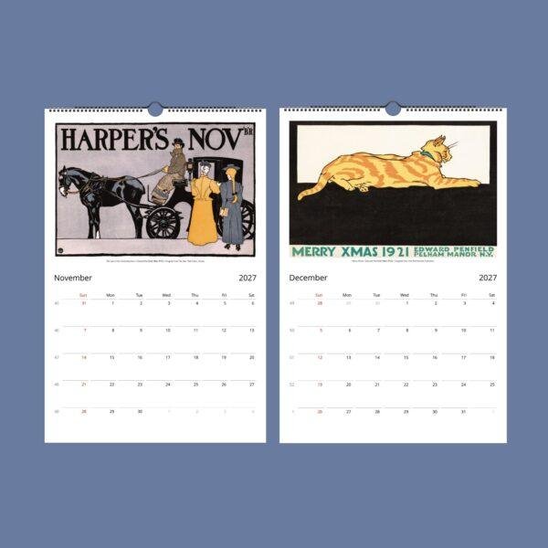 Edward Penfield Wall Calendar – American Artist, Vintage Advertising, Semi-Glossy Paper