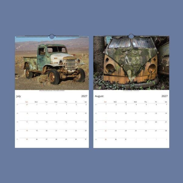 Forgotten Steel – Classic Cars Wall Calendar - Abandon Cars, Car Photography, Semi-Glossy Paper