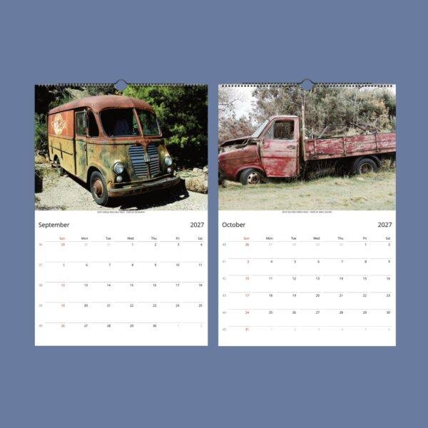 Forgotten Steel – Classic Cars Wall Calendar - Abandon Cars, Car Photography, Semi-Glossy Paper