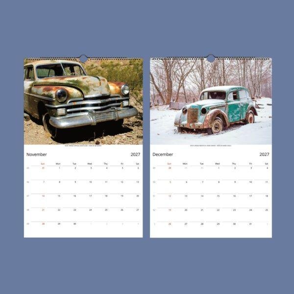 Forgotten Steel – Classic Cars Wall Calendar - Abandon Cars, Car Photography, Semi-Glossy Paper