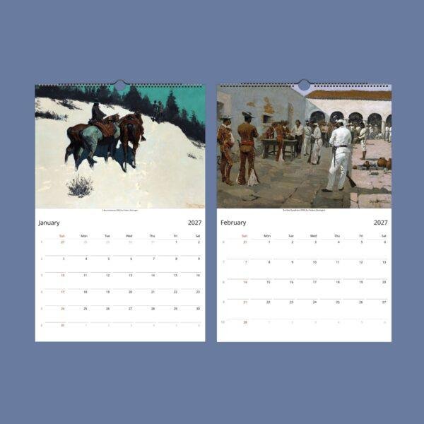 Frederic Remington Wall Calendar – Native American Art, Semi-Glossy Paper