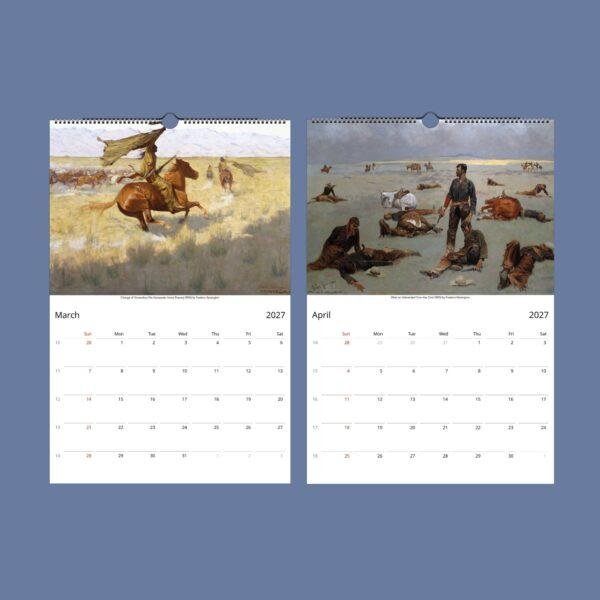 Frederic Remington Wall Calendar – Native American Art, Semi-Glossy Paper