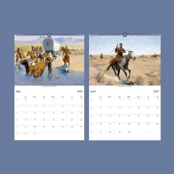 Frederic Remington Wall Calendar – Native American Art, Semi-Glossy Paper