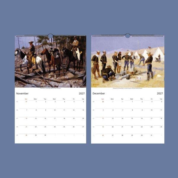Frederic Remington Wall Calendar – Native American Art, Semi-Glossy Paper
