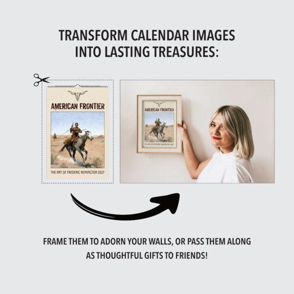 Frederic Remington Wall Calendar – Native American Art, Semi-Glossy Paper