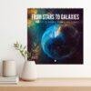 Galaxy Wall Calendar – NASA Hubble Webb, Space Lovers Gift, Semi-Gloss Silk Paper