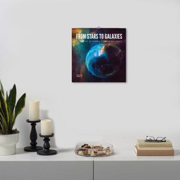 Galaxy Wall Calendar – NASA Hubble Webb, Space Lovers Gift, Semi-Gloss Silk Paper