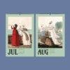 Gallery of Fashion Wall Calendar – 18th Century, Boho Dresses, Semi-Glossy Paper