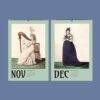 Gallery of Fashion Wall Calendar – 18th Century, Boho Dresses, Semi-Glossy Paper