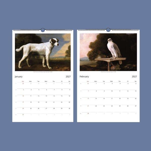 George Stubbs Wall Calendar – British Animal Art, Horse Painting, Semi-Glossy Paper