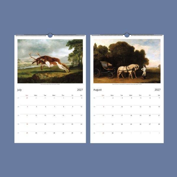 George Stubbs Wall Calendar – British Animal Art, Horse Painting, Semi-Glossy Paper