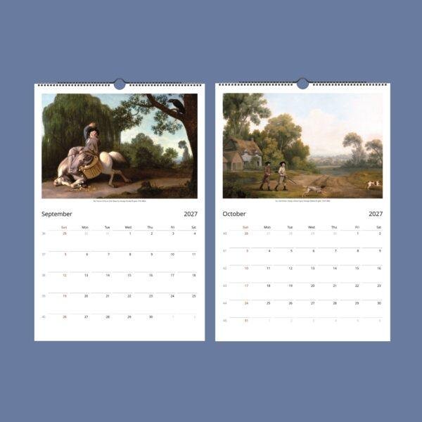 George Stubbs Wall Calendar – British Animal Art, Horse Painting, Semi-Glossy Paper