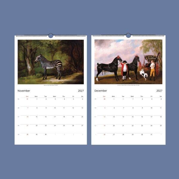 George Stubbs Wall Calendar – British Animal Art, Horse Painting, Semi-Glossy Paper